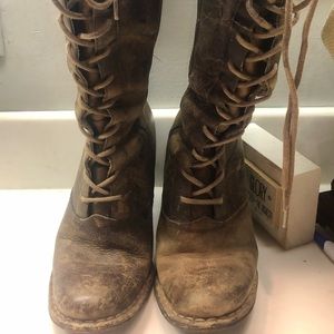 Frye Villager Lace up Boots - Distressed